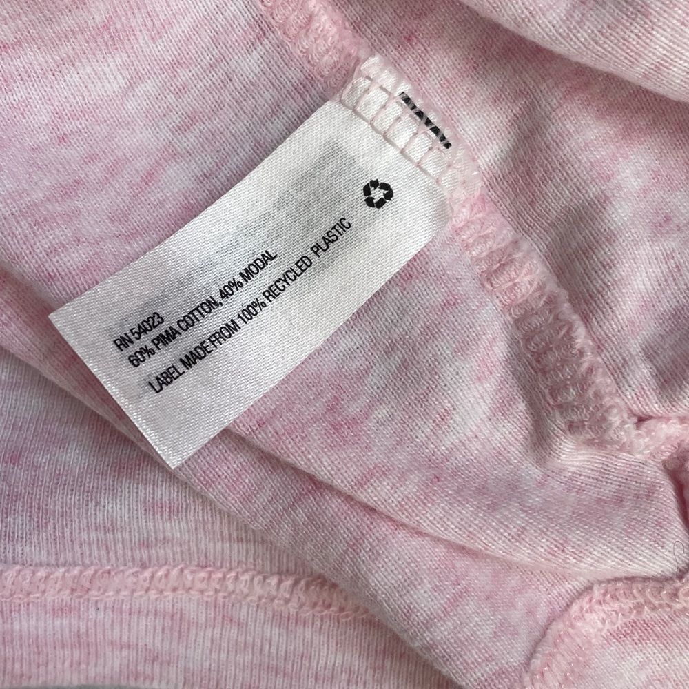 GAP Heather Pink Cotton Stretch Tee Shorts Sleeve Crew Neck - Picture 5 of 9